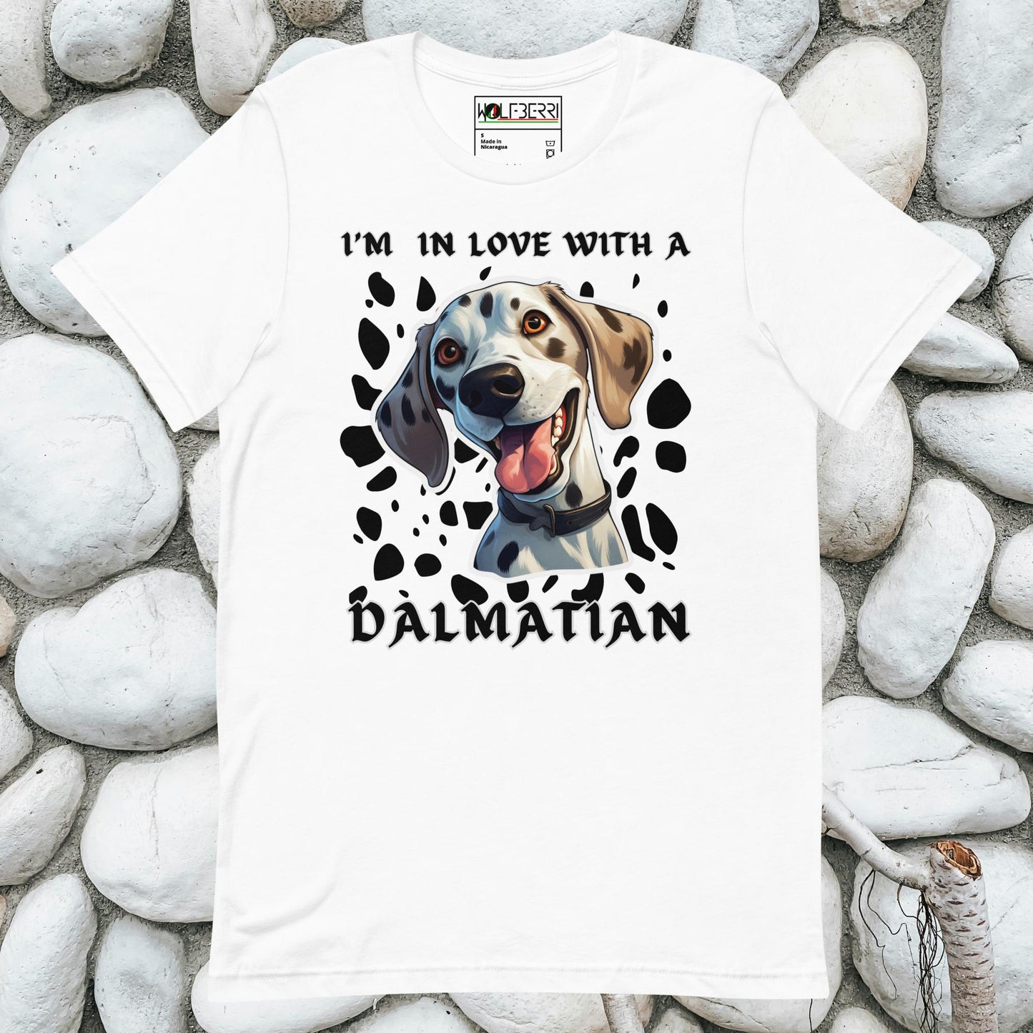 I'M IN LOVE WITH A DALMATIAN 100% COTTON T-SHIRT