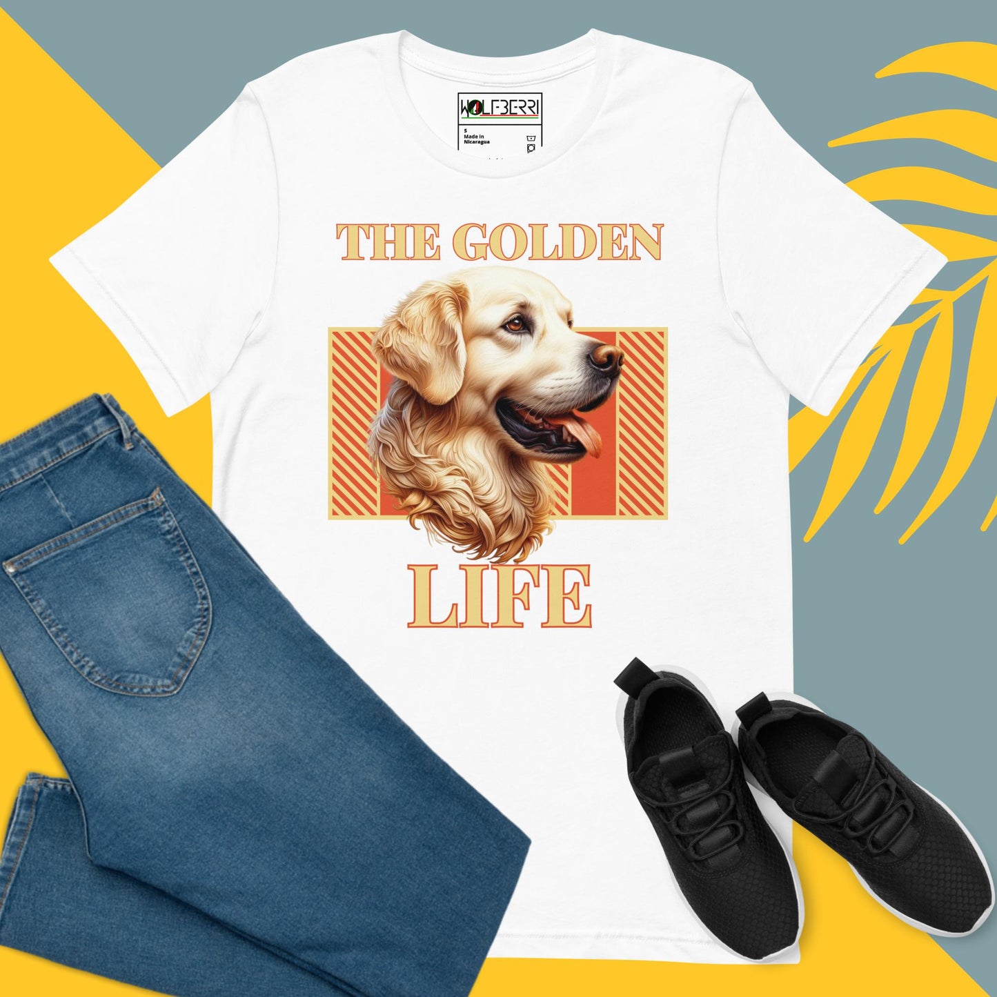 THE GOLDEN LIFE DOG 100% COTTON T-SHIRT