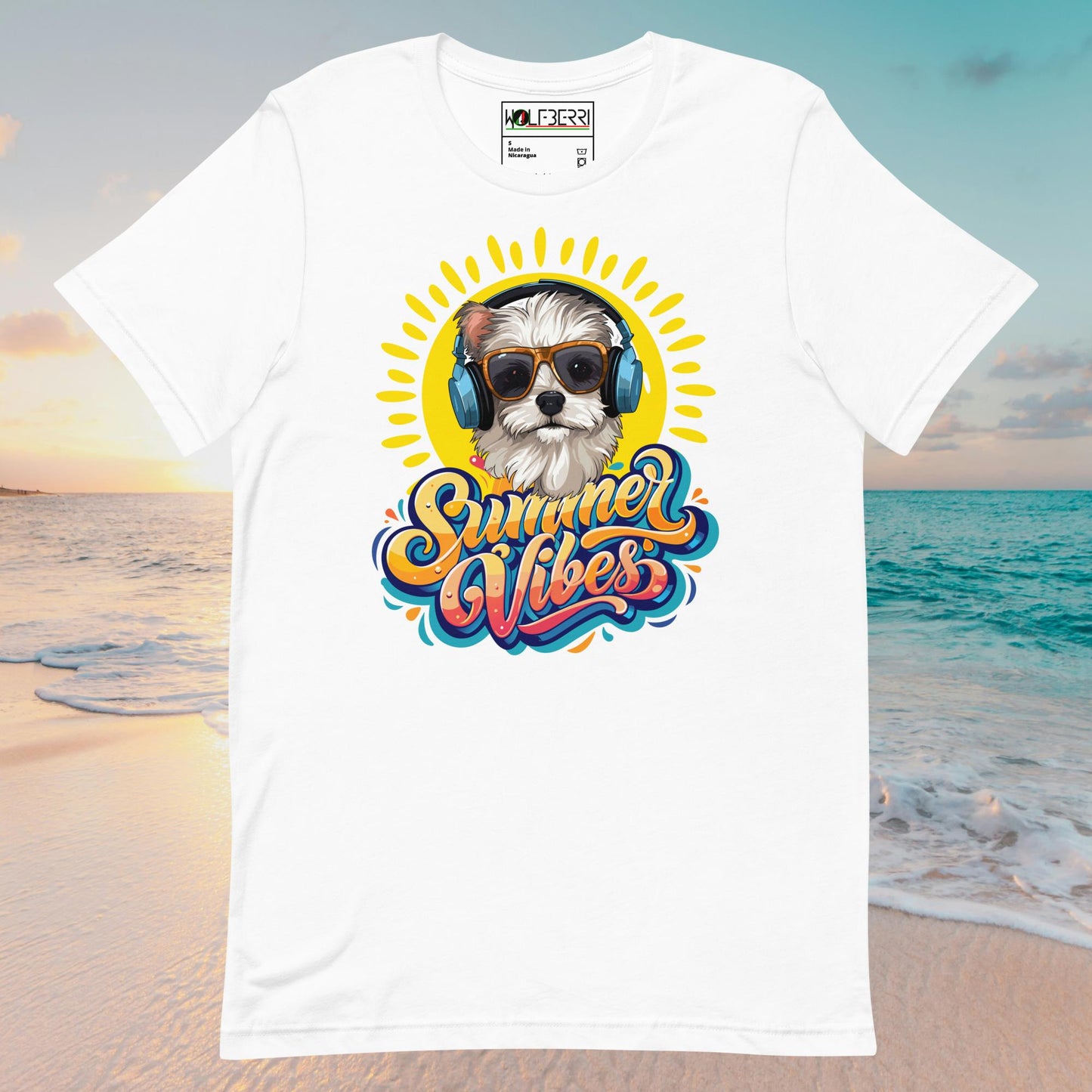 SUMMER VIBES YORKIE 100% COTTON T-SHIRT